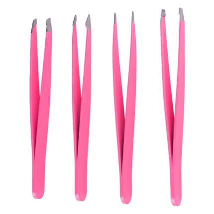 Tweezers Set for Women, Precision Tweezer for Eyebrows for Facial Hair, Splinter, Ingrown Hair, Eyebrow Hair Plucking Daily Beauty Tools (4 Pack)