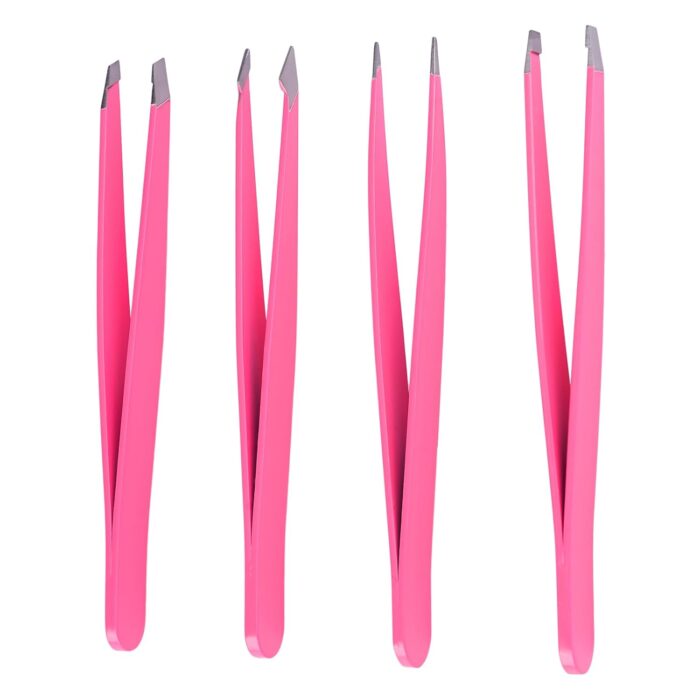 Tweezers Set for Women, Precision Tweezer for Eyebrows for Facial Hair, Splinter, Ingrown Hair, Eyebrow Hair Plucking Daily Beauty Tools (4 Pack）