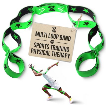 Two8 Bands Multi Loop Bands - Athletic Training Bands, Sports Performance Equipment Strength Conditioning Bands, Speed & Agility Bands - Resistance Bands for Strength Training Legs, Knee, Hip & Back