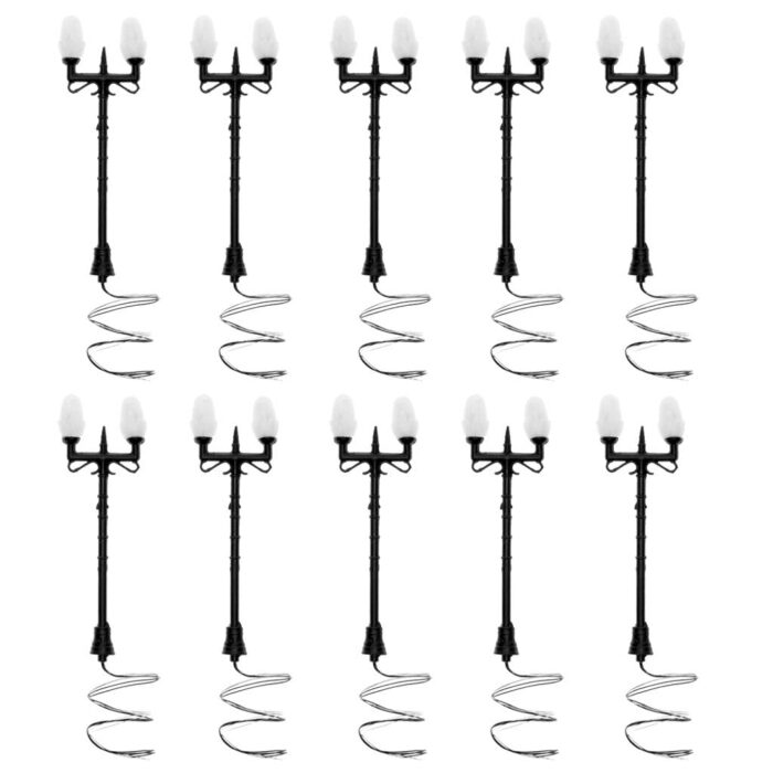 UJEAVETTE® 10Pcs Model Courtyard Light Led Street Lamps Lamppost Style 4