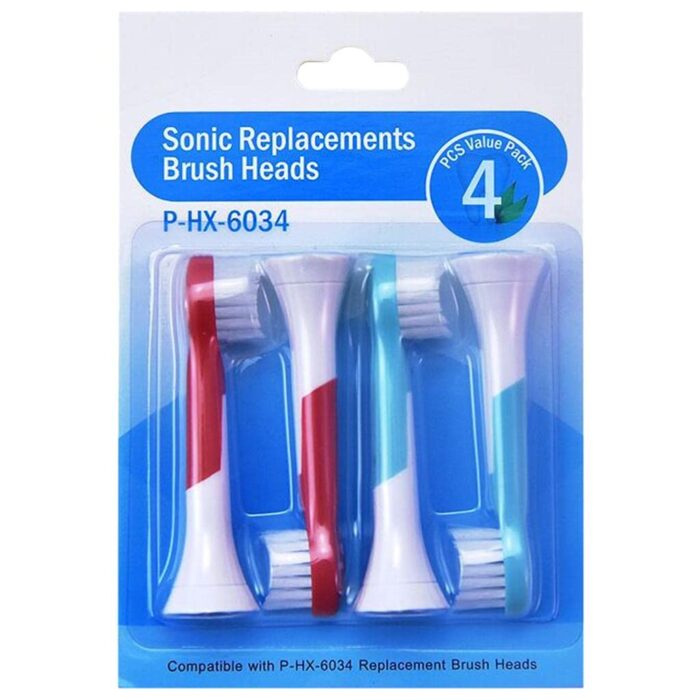 UJEAVETTE® Replacement Toothbrush Heads Pack of 4 for Phillips Sonicare HX6034