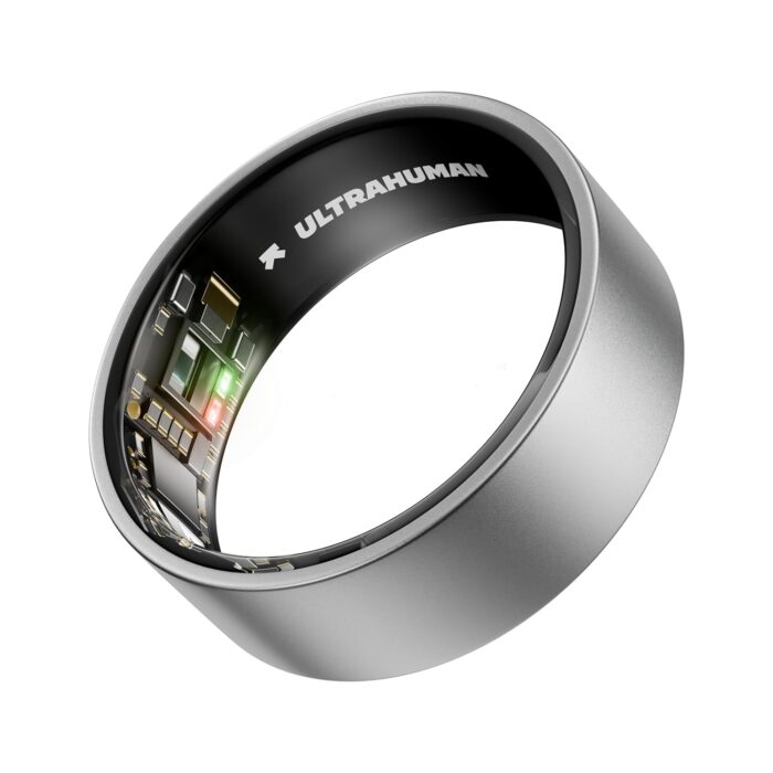 ULTRAHUMAN Ring AIR-Smart Ring Activity Tracker, Size First Sizing Kit,Sleep Tracker,Smart Ring for Men/Women,Fitness Tracker (Raw Titanium, 6)