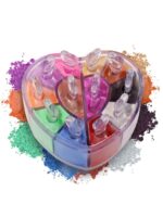 Ublic Professional Heart Shape Eyeshadow Shiner Palette 12 New color with silky shine last for all day long- (Multicolor) (Pack of 1)