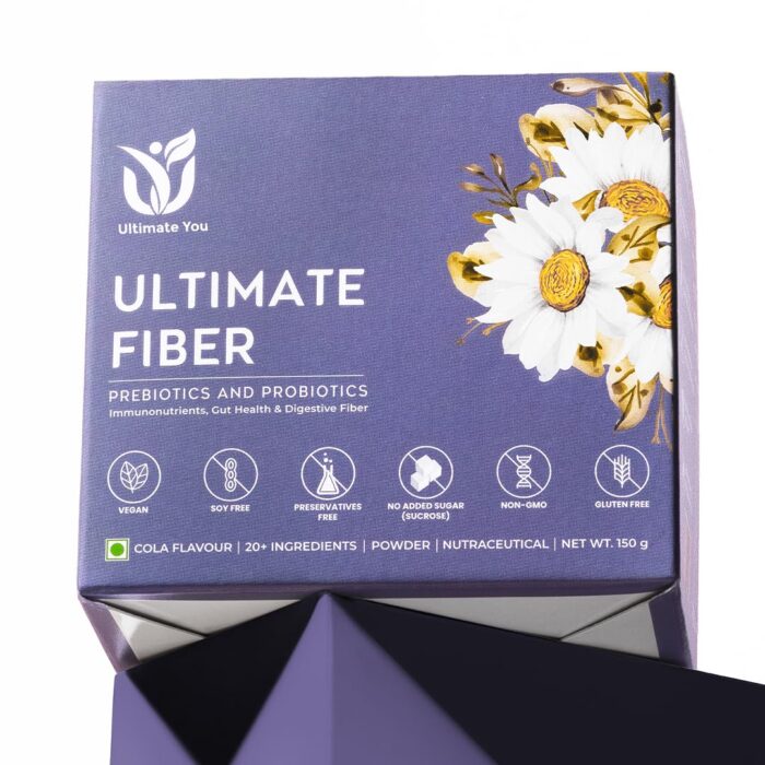 Ultimate Fiber Probiotic & Prebiotic Supplement | Complete Digestive Support: Constipation, Bloating, Gas & Acidity Relief | Improve Metabolism & Gut Health | Cola Flavour | Powder | 30 Sachets