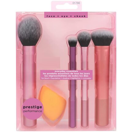 Urban SS Professional Makeup Brush Set, Everyday Essentials Real Techniques Blush, Foundation, Shadow, Highlighter, Concealer with Sponge for Girls