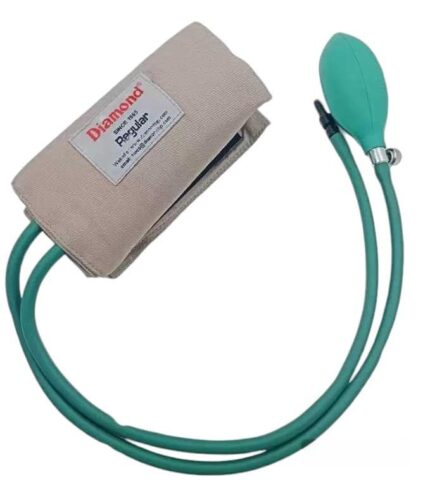 VATS Diamond Regular BP Cuff with Bladder, Bulb, & Valve - BP Monitor Cuff for Diamond & Other Brands - BP Cuff For Aneroid/Mercurial Sphygmomanometer (Green)