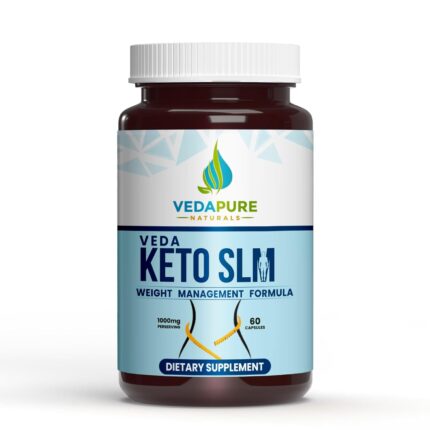 VEDAPURE Keto SLM | Advanced formula for Men & Women | Formulation of Garcinia Cambogia, Green Tea, Green Coffee, Grape Seeds & African Mango| Support Weight Management |1000 Mg 60 Capsules