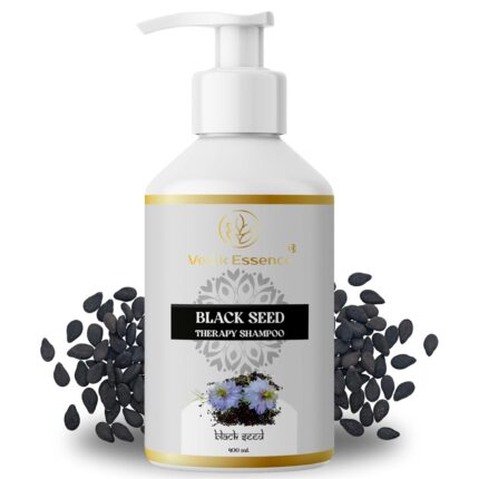 VEDIK ESSENCE Black Seed Shampoo For Strong & Shiny Hair | Nourishesand Strengthens Hair | 100% Herbal,SLS Free, Paraben Free for Men and Women | 400 ml