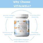 VITALSWELL Marine Collagen Powder for Men and Women, Peptides for Youthful Glowing Skin, Healthy Hair and Nails | 200 gms