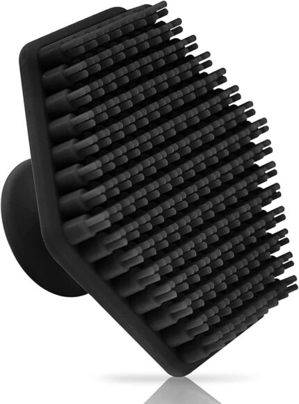 VWMYQ Face Scrubber, Silicone Face Scrubber for Men, Gentle Exfoliator Pad & Massager, Facial Cleansing/Wash Brush - Removes Dead & Dry Skin (Charcoal)