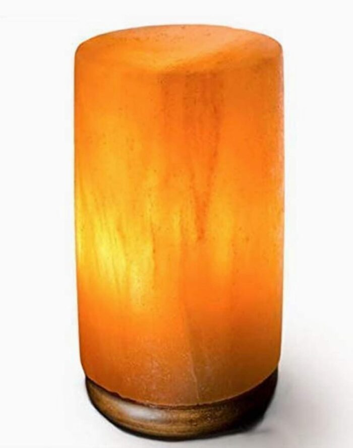 Vastu Shubharambh Himalayan Rock Salt Lamp Cyliinderical Shape for Positivity, Health, Cleansing and Enhancing Positive Fire Element. Prepared from Narural Rock as Vastu Remedy for Home/Office.
