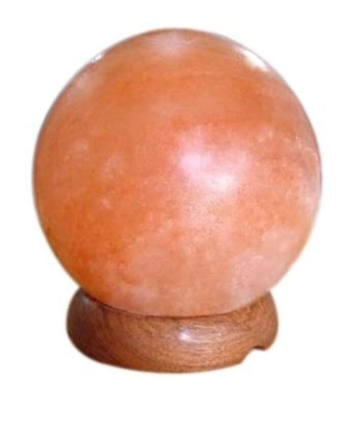 Vastu Shubharambh Himalayan Rock Salt Lamp Globe Shape for Positivity, Health, Cleansing and Enhancing Positive Fire Element. Prepared from Narural Rock as Vastu Remedy for Home/Office.