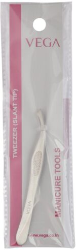Vega Tweezer-Slant tip (SS TW- 03),1 Piece Pack