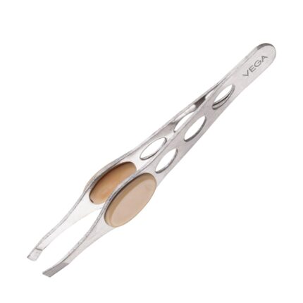 Vega Tweezer with Rubber Grip, Square Tip, 1 Piece