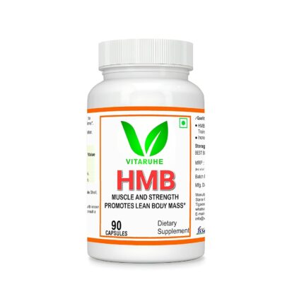 Vitaruhe® HMB Supplement 1000mg. Supports Muscle Growth, Retention & Lean Muscle Mass | Fast Workout Recovery for Bodybuilding 90 Capsules