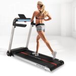 WELCARE MAXPRO PTM-X3 Plus 2hp(4hp Peak) Pre-Installed Foldable Motorized Treadmill with LED Touch Interactive Display, Bluetooth Speaker, MP3, Smartphone App, Perfect for Home use, Black