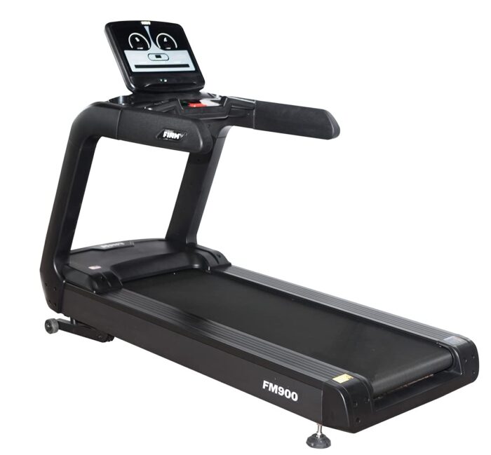 WELCARE Motorized Commercial Treadmill Fm900 4 Hp Ac Motor With Led Display, Large Foot Rail, Black & Blue