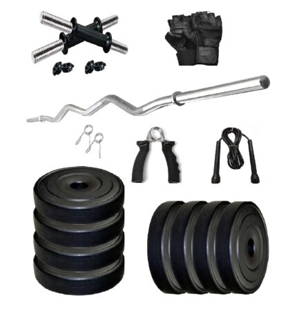 WOLPHY Premium 15KG Home Gym Set with 3 FEET Zigzag Rod