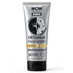 WOW Skin Science MEN CHARCOAL + NIACINAMIDE Oil-Control Face Wash | Absorbs Excess Oil & Deep Cleanses | NiaVolcanite™ Technology | No Sulphates, Parabens, or Silicones | 100ml