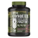 Warzone Conquer 100% Whey Protein Powder | 24g Protein, 11.5g EAAs & 5.5g BCAAs | Fast Absorbing & Quick Digesting | Ultimate Muscle Recovery & Lean Muscle Growth | 78 Servings | 5Lbs | Molten Chocolate