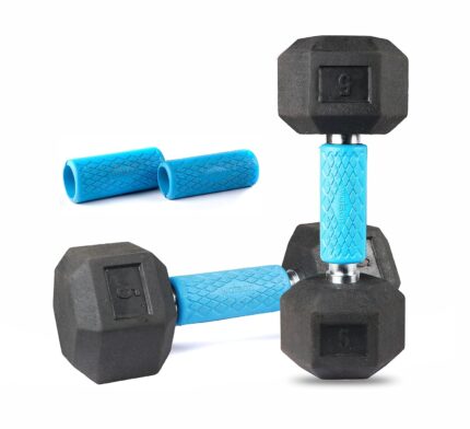 Watson Dumbbells Set, For Home Gym, Hex Dumbbell 5kg Pair, Rubber Coated Suitable For Fitness Home Exercises, Ideal For Gym Workout, Steel Iron Rubber Dumbbells (Total 10Kg)