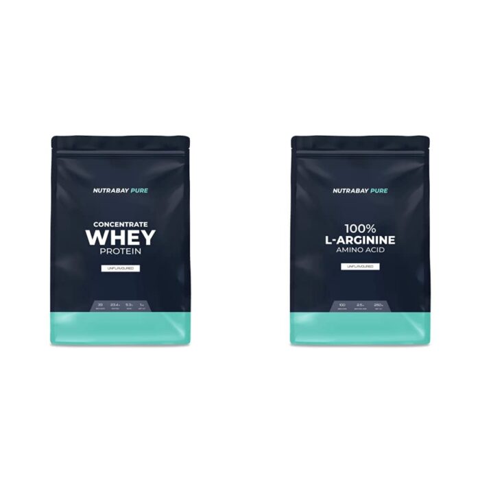 Whey Protein Concentrate - 1kg & Nutrabay L Arginine - 250g