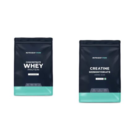 Whey Protein Concentrate - 1kg & Nutrabay Micronised Creatine Monohydrate - 250g