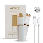 Winston Rechargeable Electric 2-in-1 Face and Eyebrow Trimmer for Women - 90 Min | Multi-Grooming Trimmer for Eyebrow and Facial hair