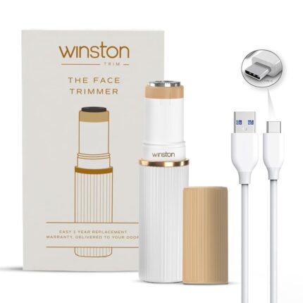 Winston Rechargeable Electric Facial Hair Trimmer for Women – 90-Min Runtime | Gentle, Painless & Safe | Multi-Grooming for Face, Upper Lip & Forehead