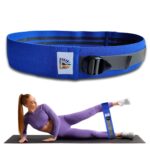 WishKraft Strength Training Adjustable Non-Slip Fabric Resistance Loop Band [Azure Blue] with Carry Bag, for Glutes, Thighs, Legs, Abs & Lower Body Exercises, Made in India