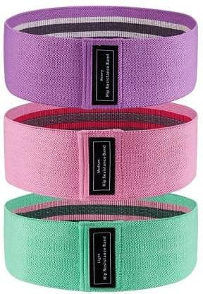 Wishbone Hip Fitness BAN Hip Resistance Bands Stretch Workout Bands Legs and Butt Body, Yoga Pilates Muscle Training 3 Resistance Booty Fitness Bands Hip Loop Resistance Bands Unisex