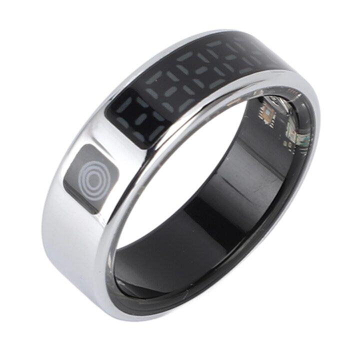 Wisoqu Smart Ring Fitness Tracker, Bluetooth IP68 Water Proof, Sleep & Step & Health Monitoring, Fashion Sport Smart Rings for Men Women iOS and Android, Fitness Ring with Gesture