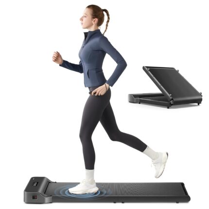 Z1 Walking Pad Treadmill, 180°Foldable Under Desk Walkingpad for Home Office with 242lb Capacity, 2 in 1 Portable Treadmill for Walking and Jogging Remote Control in LED Display