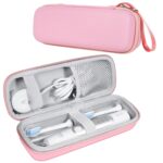 ZORETCO Toothbrush Hard Travel Case Compatible with Philips Sonicare Protectiveclean 4100,5100,6100,6500 Fits for Oral-B Pro 1000,1500,2000,3000,3500 Electric Toothbrush Travel Bag (Pink)
