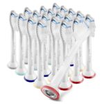 ZUVA Sonic (20-pack) Electric Toothbrush Replacement Heads, Compatible with All Philips Sonicare Snap-On Rechargeable Electric Toothbrushes.