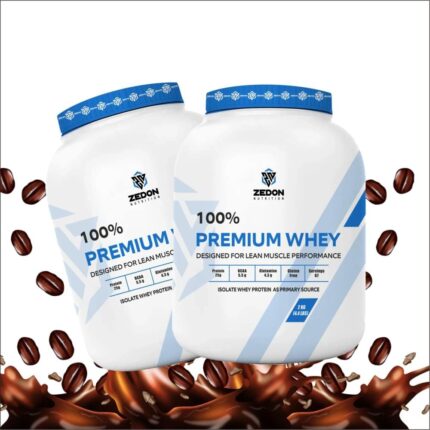 Zedon Nutrition Premium 100% Whey Isolate, 25g Protein, 5.5g BCAA, Gluten-Free, Whey Protein Supplement (Coffee 2KG)