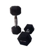 Zorex Fitness 5 Kg Rubber Coated Professional Hex dumbles set for home gym (5X2=10 kg)