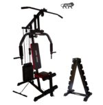 Zorex HGZ-1002 Home Gym Machine All in one equipments for Men Multiple Exercise at Home Bonus with 6 Tier Dumbbell Rack Stand (Without Dumbbells)