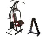 Zorex Home Gym HGZ-1004 Multiple Muscle Workout Exercise Machine Chest Biceps Shoulder Back Triceps Legs for Men Combo ZF-107 Dumbbell Rack Stand,6 Tier Weight Tree Rack for Dumbbells,
