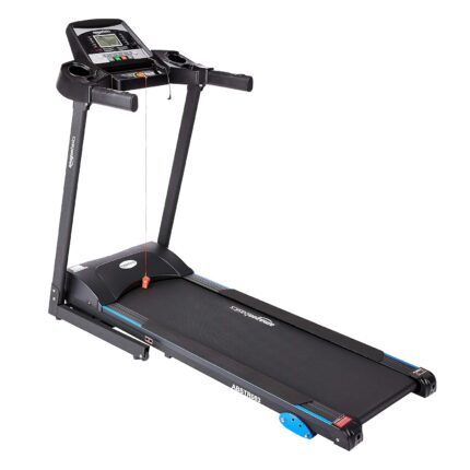 amazon basics Dc Motorized Treadmill With 3 Level Manual Incline, 1.5 Hp Continuous & 3.0 Peak Power, Max Speed 14 Kmph, Max Weight 110 Kg (Blue)