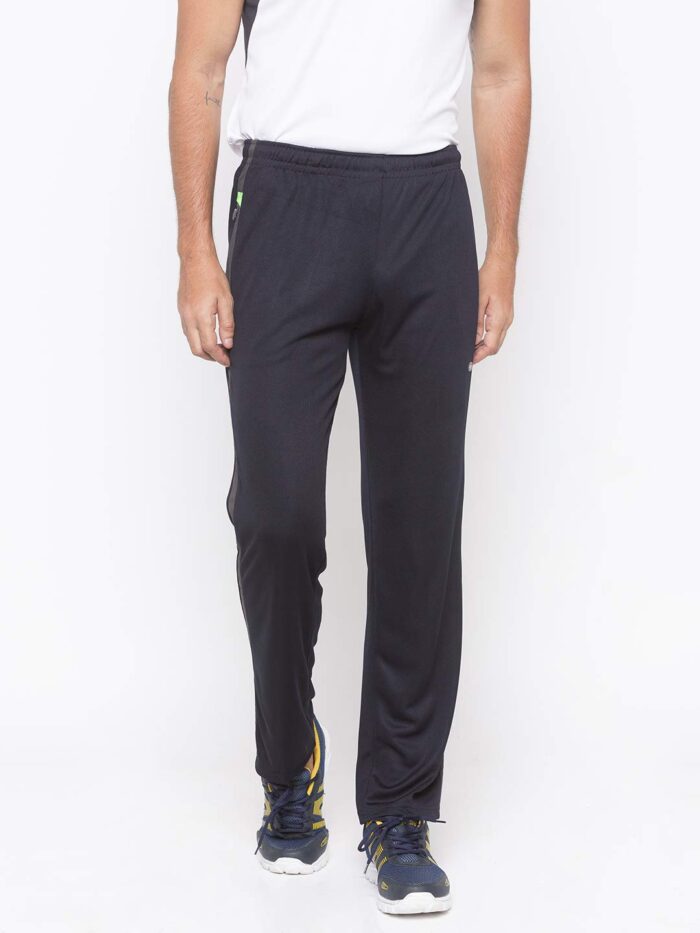 berge' Men's Instadry Slimfit Track Pant with Secure Zipper Side Pockets for Sports Exercise Gym Running Work from Home Comfort