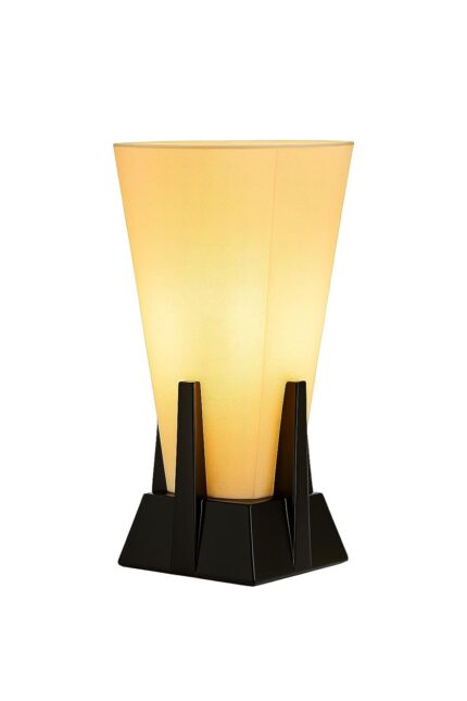 make in modern Black Wood Table Lamp | E27 Holder, Linen Shade | Bedside Nightstand Light for Bedroom & Living Room | 14" Modern Minimalist Décor Lamp