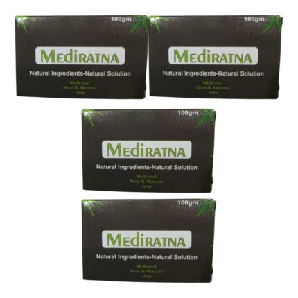 mediratna body freshness cleansing and anti bacterial neem soap 100g pack of 4