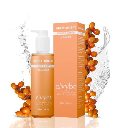 n'vybe Vitamin C Face Wash Cleanser for Women Men | Deep Hydrating Face Cleanser With Glutathione & Hyaluronic Acid 100ml | Remove Makeup , Oil , Dirt & Impurities for Oily Skin , Dry Skin & Combination Skin