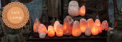rockstarcreation Natural Himalayan Crystal Rock Salt Nightlight Lamp for Positive Energy (Color: Orange , 2kg)