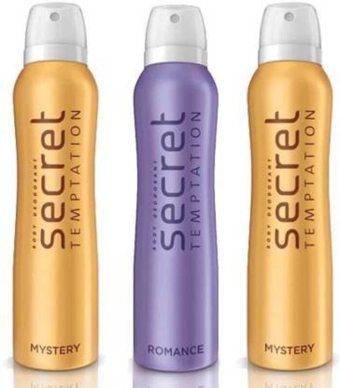 secret temptation 2 Mystery and 1 Romance Deodorant Spray Deodorant Spray - For Women (450 ml, Pack of 3)