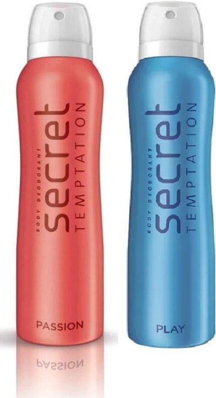 secret temptation Passion and Play Deodorant Deodorant Spray - For Women (300 ml, Pack of 2)