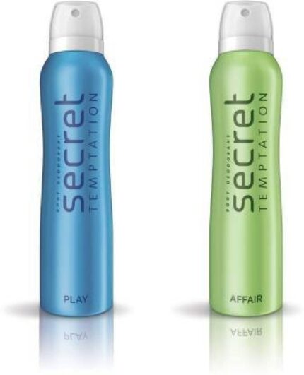 secret temptation Play & Affair Deodorant Spray - For Women (300 ml, Pack of 2)