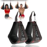 wonderfulwu Padded Hanging AB Straps 1 Pair AB Sling Suspension Hanging Straps Belts Abdominal Muscles Training Reverse Pull Sit Ups Chin-up Bar Mounted Crossfit Muscles Carver