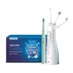 ORACURA® Daily PRO Combo OC150 Smart Water Flosser® White & SB200 Sonic Lite Electric Rechargeable Toothbrush Green